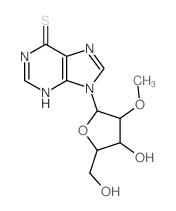 Inosine,2'-O-methyl-6-thio- (9CI) Structure