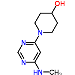 1-[6-(methylamino)pyrimidin-4-yl]piperidin-4-ol Structure