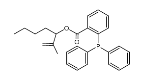 2-methylhept-1-ene-3-yl 2-(diphenylphosphanyl)benzoate结构式