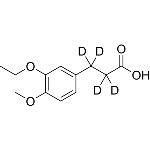 3-(3-Ethoxy-4-methoxyphenyl)propionic-2,2,3,3-d4 Structure