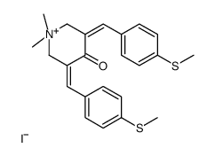 1,1-dimethyl-3,5-bis[(4-methylsulfanylphenyl)methylidene]piperidin-1-ium-4-one,iodide Structure