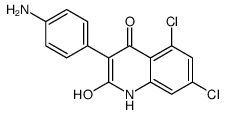 3-(4-aminophenyl)-5,7-dichloro-4-hydroxy-1H-quinolin-2-one Structure