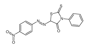 5-[(4-nitrophenyl)diazenyl]-3-phenyl-2-sulfanylidene-1,3-thiazolidin-4-one结构式