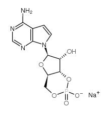 7H-Pyrrolo[2,3-d]pyrimidin-4-amine,7-(3,5-O-phosphinico-b-D-ribofuranosyl)- (9CI) structure