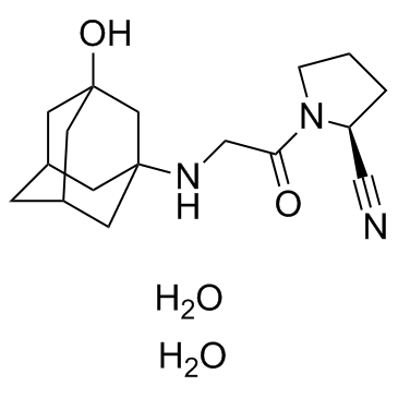 Vildagliptin dihydrate Structure