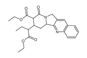 ethyl 7-(1-ethoxy-1-oxobutan-2-yl)-9-oxo-5b,6,7,8,9,11-hexahydroindolizino[1,2-b]quinoline-8-carboxylate结构式