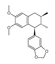 5-[(1S)-1,2,3,4-Tetrahydro-6,7-dimethoxy-2β,3α-dimethylnaphthalen-1-yl]-1,3-benzodioxole结构式