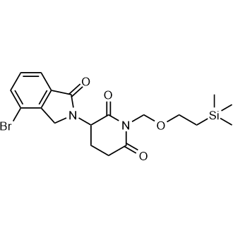 3-(4-Bromo-1,3-dihydro-1-oxo-2H-isoindol-2-yl)-1-[[2-(trimethylsilyl)ethoxy]methyl]-2,6-piperidinedione Structure