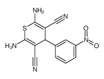 2,6-diamino-4-(3-nitrophenyl)-4H-thiopyran-3,5-dicarbonitrile Structure