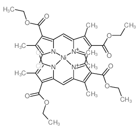 Nickel, bis[dihydrogen2-[(4-carboxy-3,5-dimethyl-2H-pyrrol-2-ylidene)methyl]-5-chloro-4-methylpyrrole-3-carboxylato]-,tetraethyl ester (8CI)结构式