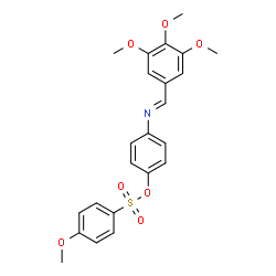 4-([(3,4,5-TRIMETHOXYPHENYL)METHYLENE]AMINO)PHENYL 4-METHOXYBENZENESULFONATE结构式