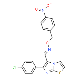 6-(4-CHLOROPHENYL)IMIDAZO[2,1-B][1,3]THIAZOLE-5-CARBALDEHYDE O-(4-NITROBENZYL)OXIME structure