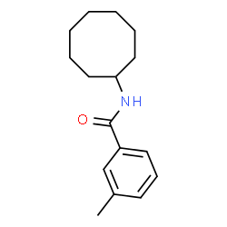 N-CYCLOOCTYL-3-METHYLBENZENECARBOXAMIDE结构式