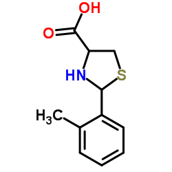 2-(2-METHYLPHENYL)-1,3-THIAZOLIDINE-4-CARBOXYLIC ACID structure