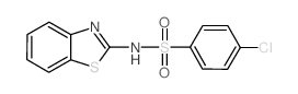 Benzenesulfonamide, N-2-benzothiazolyl-4-chloro- (en) Structure