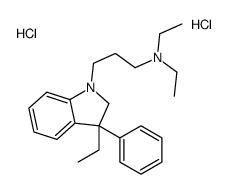 diethyl-[3-(3-ethyl-3-phenyl-1,2-dihydroindol-1-ium-1-yl)propyl]azanium,dichloride结构式