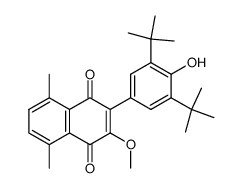 2-(3,5-Di-tert-butyl-4-hydroxyphenyl)-3-methoxy-5,8-dimethyl-1,4-naphthochinon Structure