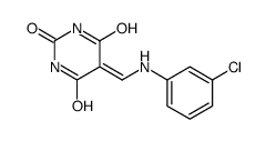 5-[(3-chloroanilino)methylidene]-1,3-diazinane-2,4,6-trione结构式