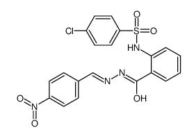 2-[(4-chlorophenyl)sulfonylamino]-N-[(4-nitrophenyl)methylideneamino]benzamide结构式