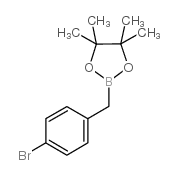 2-(4-溴苄基)-4,4,5,5-四甲基-1,3,2-二氧杂硼烷结构式