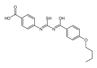 4-[[[(4-BUTOXYBENZOYL)AMINO]THIOXOMETHYL]AMINO]-BENZOIC ACID结构式