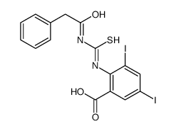 3,5-DIIODO-2-[[[(PHENYLACETYL)AMINO]THIOXOMETHYL]AMINO]-BENZOIC ACID结构式