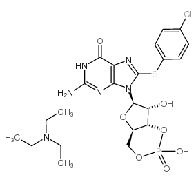 8-(4-氯苯硫基)鸟苷3',5'-环一磷酸三乙铵盐图片