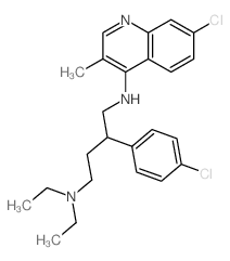 1,4-Butanediamine,N1-(7-chloro-3-methyl-4-quinolinyl)-2-(4-chlorophenyl)-N4,N4-diethyl- Structure