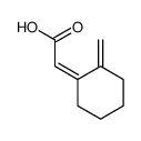 (Z)-2-(2-methylenecyclohexylidene)acetic acid结构式