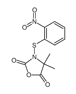 4,4-dimethyl-3-(2-nitro-phenylsulfanyl)-oxazolidine-2,5-dione结构式