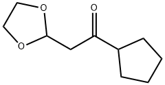 1-Cyclopentyl-2-(1,3-dioxolan-2-yl)-ethanone Structure
