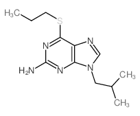 9H-Purin-2-amine,9-(2-methylpropyl)-6-(propylthio)-结构式