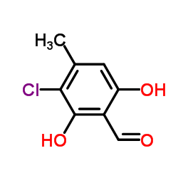 3-Chloro-2,6-dihydroxy-4-methylbenzaldehyde Structure