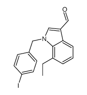 1H-Indole-3-carboxaldehyde,7-ethyl-1-[(4-iodophenyl)methyl]-(9CI) Structure