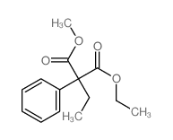 ethyl methyl 2-ethyl-2-phenyl-propanedioate Structure