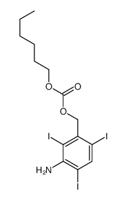 (3-amino-2,4,6-triiodophenyl)methyl hexyl carbonate Structure