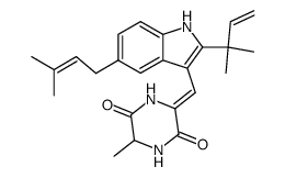 3-[(Z)-[2-(1,1-Dimethyl-2-propenyl)-5-(3-methyl-2-butenyl)-1H-indol-3-yl]methylene]-6-methyl-2,5-piperazinedione picture