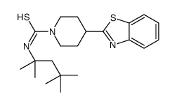 1-Piperidinecarbothioamide,4-(2-benzothiazolyl)-N-(1,1,3,3-tetramethylbutyl)-(9CI) structure