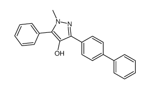 1-methyl-5-phenyl-3-(4-phenylphenyl)pyrazol-4-ol结构式