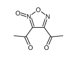 1-(4-acetyl-5-oxido-1,2,5-oxadiazol-5-ium-3-yl)ethanone Structure