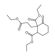 β-(1.2-Diaethoxycarbonyl-6-keto-cyclohexyl)propionsaeureaethylester Structure