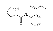 ethyl 2-[methyl(pyrrolidine-2-carbonyl)amino]benzoate结构式