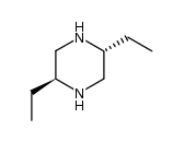 trans-2,5-Diethylpiperazine Structure