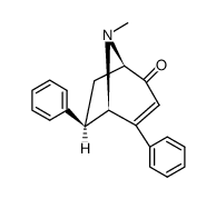 (1R,5R,6S)-8-Methyl-4,6-diphenyl-8-aza-bicyclo[3.2.1]oct-3-en-2-one Structure