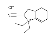 1,1-diethyl-2,3,3a,4,5,6-hexahydroindol-1-ium-2-carbonitrile,chloride Structure