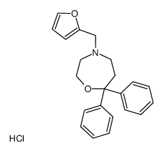 4-Furan-2-ylmethyl-7,7-diphenyl-[1,4]oxazepane; hydrochloride结构式