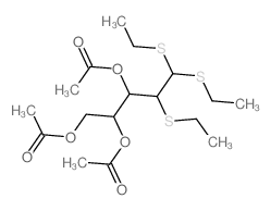 D-Xylose,2-S-ethyl-2-thio-, diethyl dithioacetal, triacetate (9CI) structure