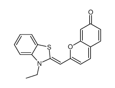 2-[(3-ethyl-1,3-benzothiazol-2-ylidene)methyl]chromen-7-one Structure