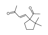 (E)-4-(1-Acetyl-2,2-dimethyl-cyclopentyl)-but-3-en-2-on Structure