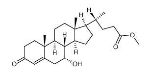 methyl (R)-4-((7R,8S,9S,10R,13R,14S,17R)-7-hydroxy-10,13-dimethyl-3-oxo-2,3,6,7,8,9,10,11,12,13,14,15,16,17-tetradecahydro-1H-cyclopenta[a]phenanthren-17-yl)pentanoate Structure